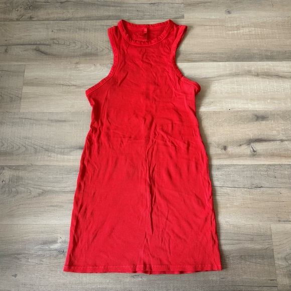Skims red cotton rib sleeveless tank mini dress – Large - Picture 3 of 5